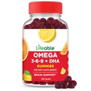 活生生的欧米茄 3 6 9 Gummys QQ 与 Vegan DHA Supplement QQ Flaxseed Oil的鱼油替代品 QQ Great Tasting Omega 3 Supple QQ 成人,男女60 Gummys