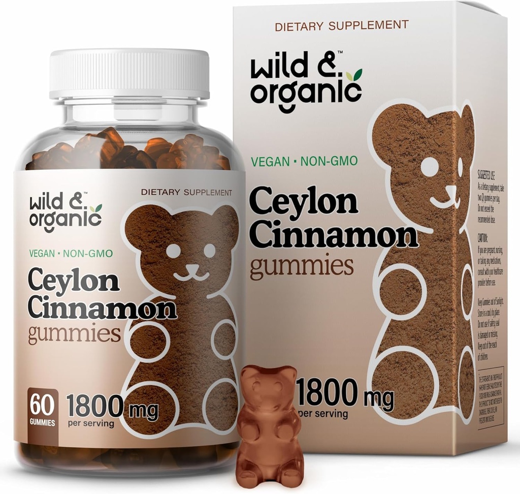 1800mg - 抗氧化剂支持w/Cinnamon,Turmeric Root,Ginger - 60 Vegan, Non-GMO Chews