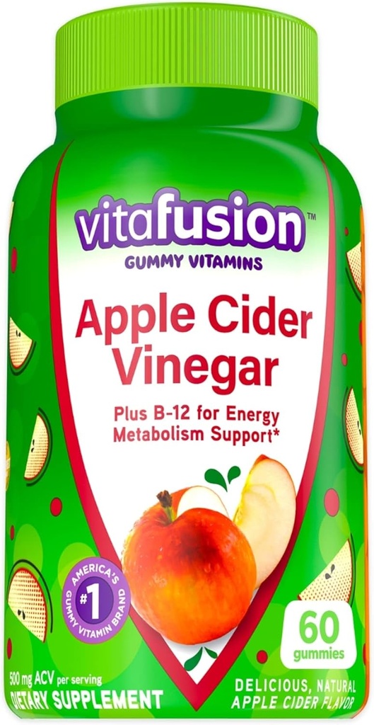 (原始内容存档于2018-03-21) (英语). Vitaulation Apple Cider Vinegar Gummys, 500mg Apple Cider Vinegar per service + B Vitamins, 60ct(30天供应), Natural Apple Cider Flavor from American's None Gummy Vitamin Brand