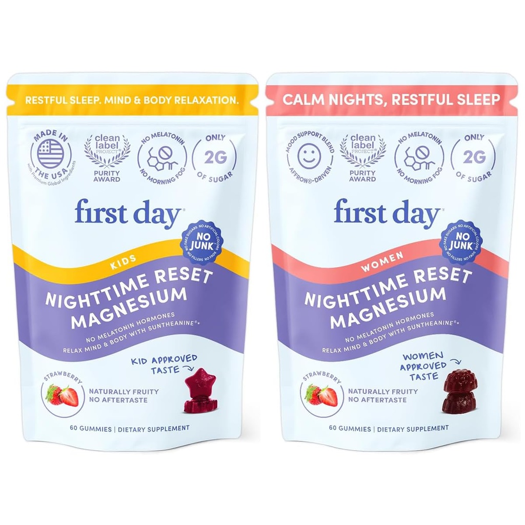 (原始内容存档于2017-09-29). First Day Kids & Women's calming Magnesium Gummys (Strawberry) – 休息与能源床位补充 – 平衡的Mood – No Melatonin – 清洁标签项目 验证 – + 维冈,非GMO + 30日供应