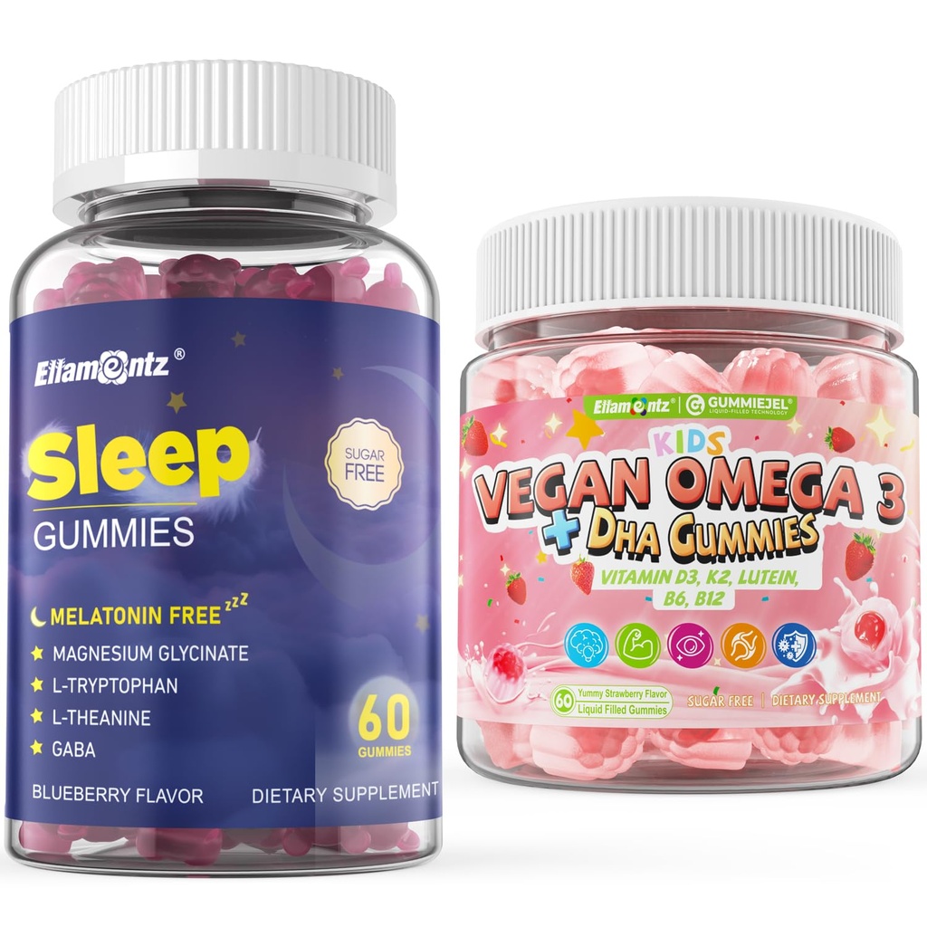 Melatonin 免费睡眠援助 Gummys & Omega 3 Gummys for Kids