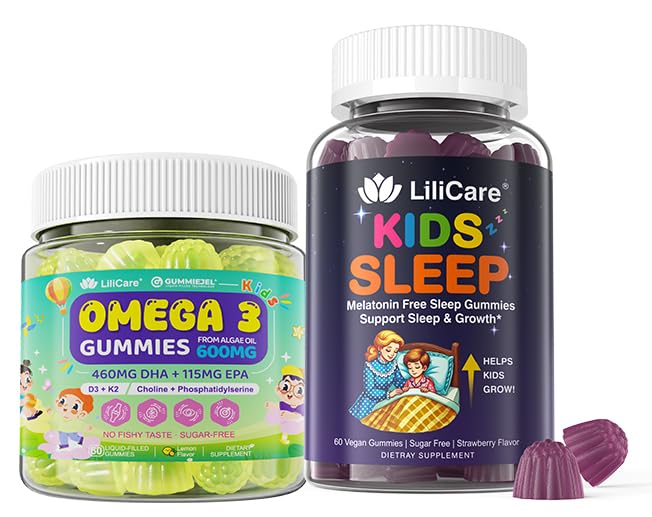 Omega-3 Gummys 1 Pack,儿童睡眠 Gummys - 甘油镁 2 Pack