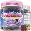 Kids Magnesium Glycinate Gummys + Calcium + Omega 3 - Kids Sleep & Calm Gummys, Melatonin Free Magnesium Gummys + L-theanine, B6, D3 & K2, Zinc, C for Restful Sleep, Bones, Brain & Universit, 2 Pack (英语).