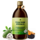 Soursop Bitters 液体用于消化健康,Gut Detox & Cleanse,抗氧化剂,免疫支持,Skin Health-Pure 15 Herb Guanabana 茶与黑种子,Moringa & Turmeric,98% 高吸收,非GMO 16 fl oz