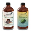 草药连接 有机Soursop & 黑种子比特斯 Bundle - Gentle Detox & Digestive Health Two Bottles, 32 Ounces (16 Ounces), 64 services