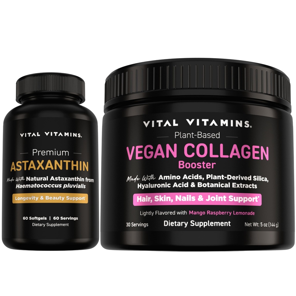 维生素 Astaxanthin + Vegan Collagen 助推粉