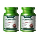 2瓶Astaxanthin 6毫克,Astaxanthin Premium Astaxanthin 添加抗氧化剂活性,支持眼,皮肤,联合和免疫系统健康. 新鲜微藻源,非GMO,无脂-120软胶