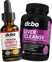 肾支持补充 Bladder Health & Liver cleanse Detox - 有机肾 Bladder 补充 滴滴 & Liver Detox Cleanse Capsules 补充 - Renal Urinary Tract 草药