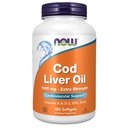 Now Foods Supplements, Cod Liver Oil, 外加维生素A & D-3, EPA, DHA, 180 Softgels, 1 000毫克