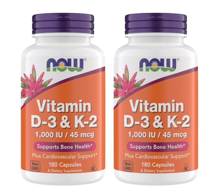 现在补充维生素D3 K2,1,000 IU/45 mcg,心血管支持,支持骨质健康,180个植物科普-维根,格鲁滕免费,科舍维生素D3和K2补充(2)