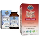 生活花园 男性多维生素 - 维生素代码50 & 蔬菜 Omega 3 6 9 补充 - Raw CoQ10 Chia种子油 全食营养 抗氧化剂支持