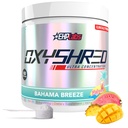 EHP实验室 OxyShred Pre Workout Powder - 配有L Glutamine & Acetyl L Carnitine的预工作粉, Energy Boost饮料 - Bahama微风/Beach, 60种服务