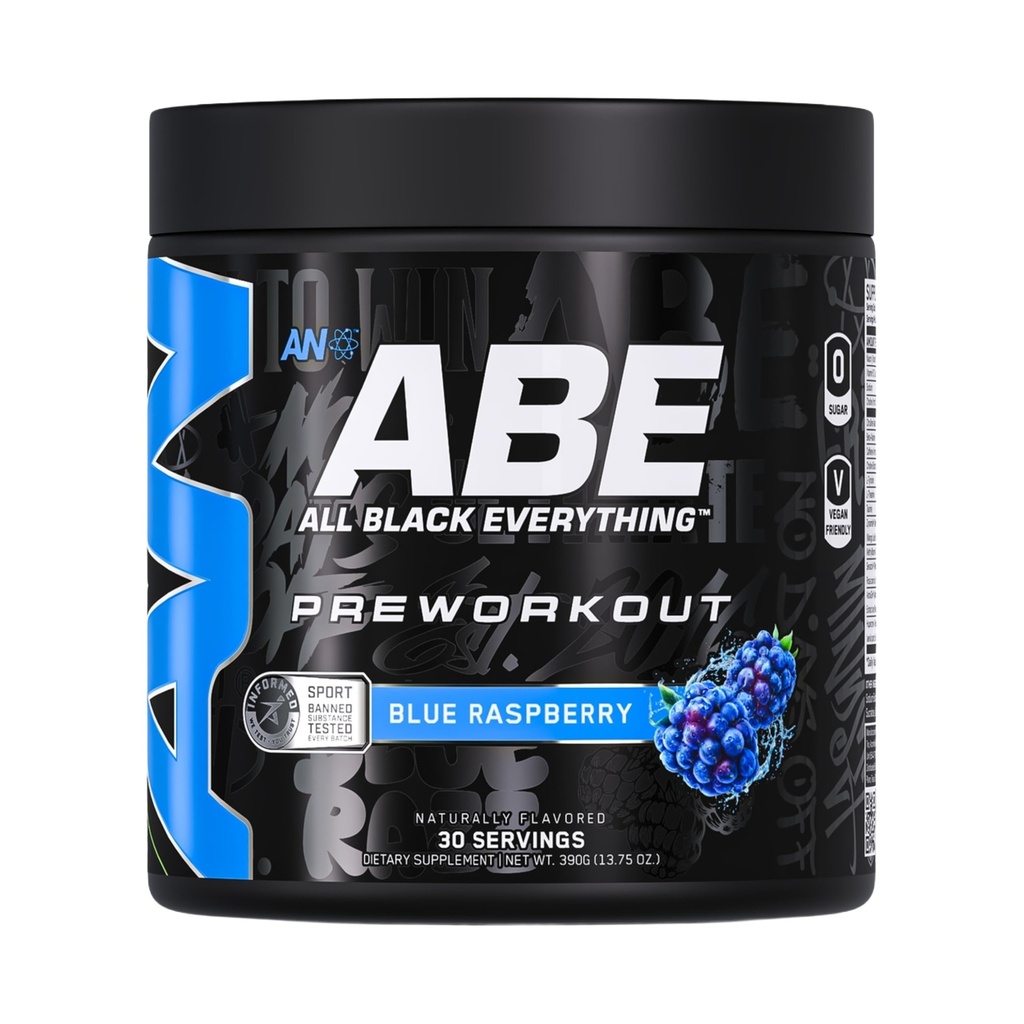 所有黑色的东西 工作前粉 + 工作前能量饮料 + 350mg Cafeine + Beta Alanine & Citrulline + 男女能量补充 + 蓝色 爵士 + 30 服务