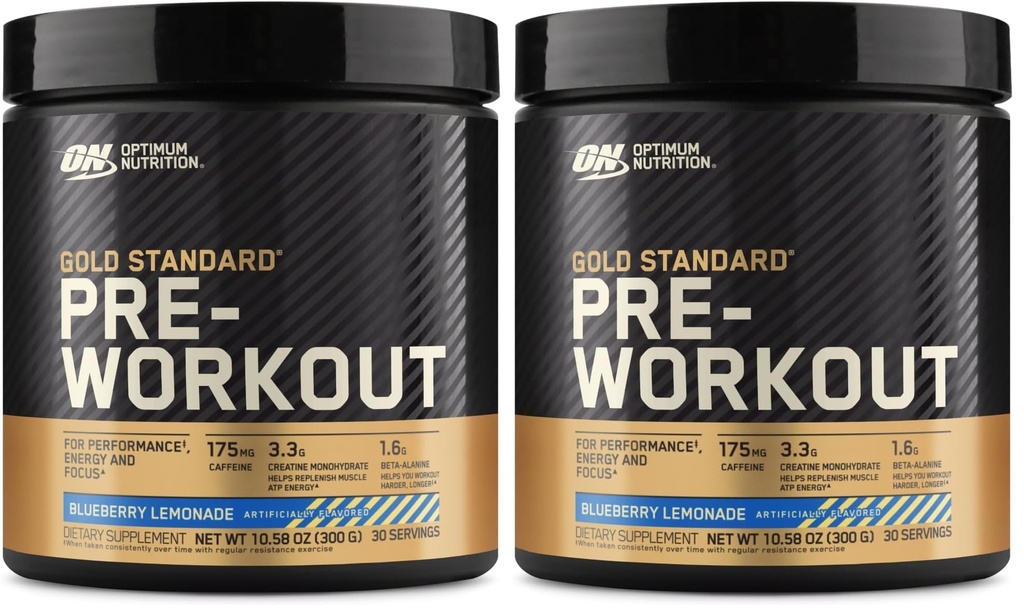 最佳营养金标准预选赛,支持免疫的维生素D,配有Creatine,Beta-Alanine,和Cafeine换能源,Keto Friendly,蓝莓柠檬水,30种服务(Pack of 2).