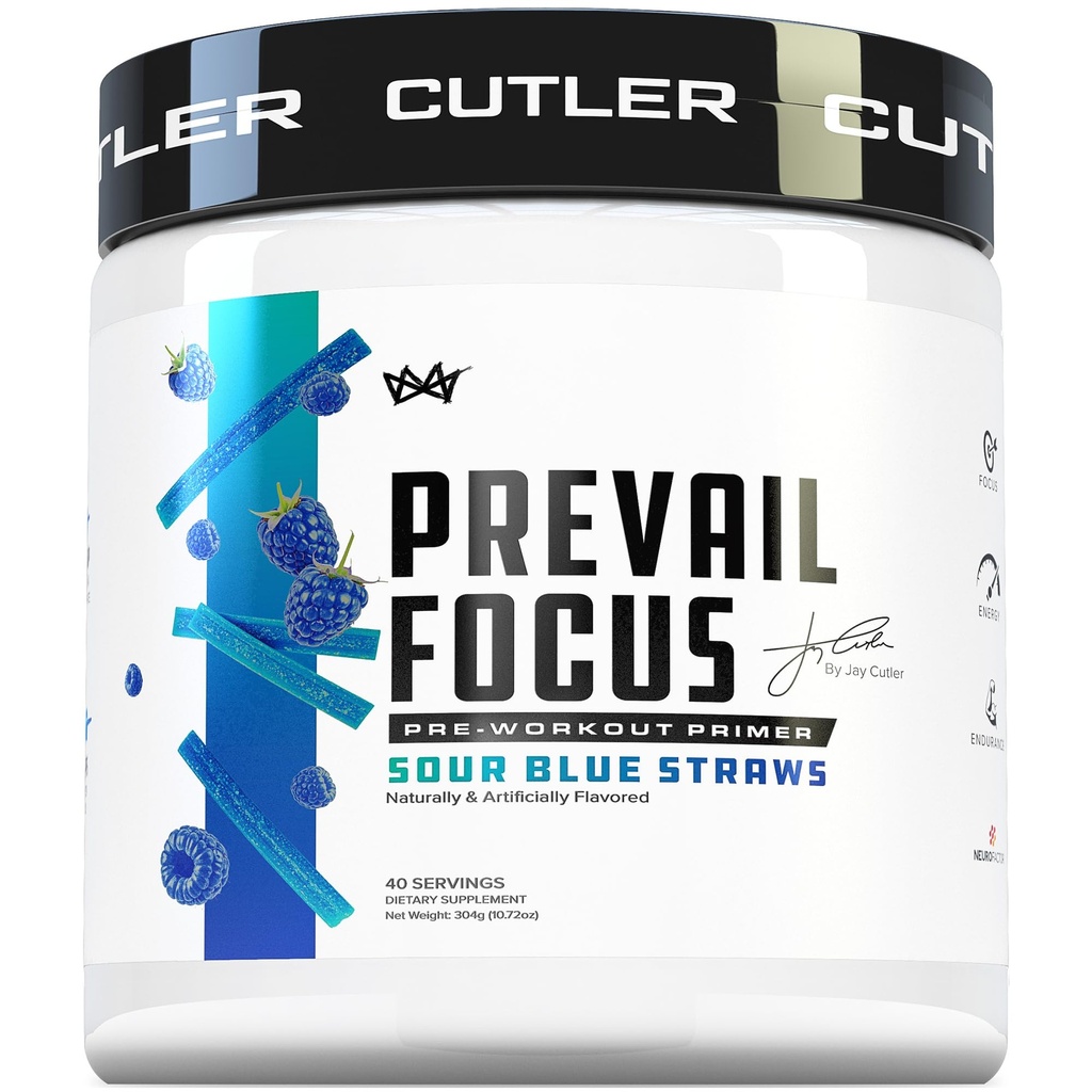 Prevail Pre Workingout Powder with Nootropics: 男女最佳预选工作, 剪切边缘能量和焦点补充 L Citrulline, Alpha GPC, L Tyrosine QQ 酸蓝光, 40 Scoops