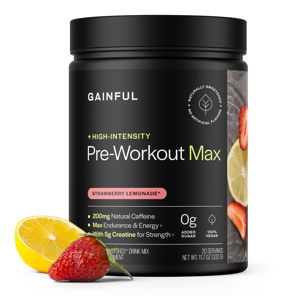 具有200mg咖啡因、5g Creatine、草莓柠檬汁Flavor、支持能源、力量、耐力、恢复、BCAAs、Beta Alanine、L-Citrulline、20种服务