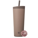 BlenderBottle 2-in-1 绝缘无色钢摇摆机 Tumbler, 树脂防漏利德, 草原, BlenderBall, BPA Free, For Protein Shakes, Smoothies, and Pre Workout, 24 oz, Brown (可可)
