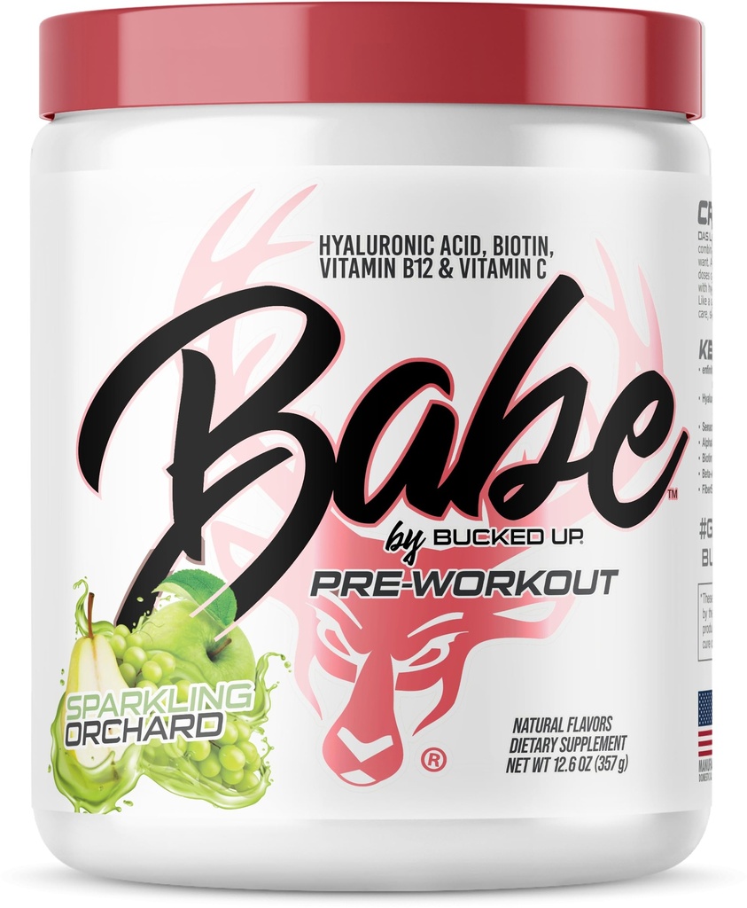 婴儿前期工作粉 妇女 · · 闪烁果园 · · 6克 Citrulline, 2g Beta-Alanine, 100mg Hyaluronic Acid, 5mg Biotin 和 5 其他注册商标配料 · 30 OZ 服务 · 12.6 OZ