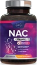 NAC Supplement - 1200mg per Serving N-Acetyl-L-Cysteine – Optimal Absorption Immune Support with Powerful Antioxidants - Respiratory & Liver Health Support - Gluten Free, Bottled in USA - 120 Capsules