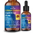 Orotate锂液滴20mg, Potency 11-in-1 锂补充 w. NAC 镁 Ashwagandha Theadine Vitamin D3 B6 B12 用于记忆脑膜认知支持, 非GMO Gluten Free