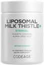 代号 Liposomal Milk Niltle+ Supplement - Silymarin from Silybum Marianum, NAC, Artichoke Leaf, Dandelion Root, Alpha Lipoic Acid, BioPerine, Liposomal 交付 - 非 GMO - 60 Capsules