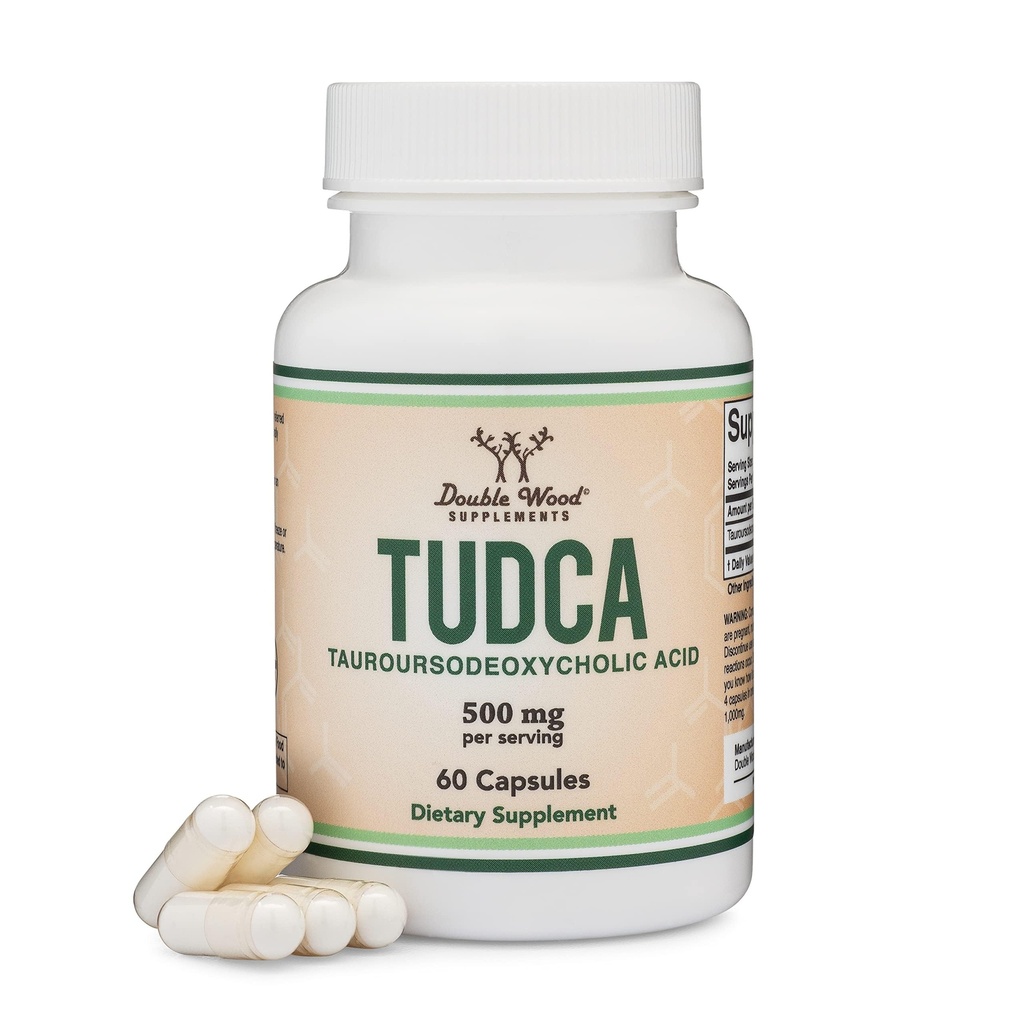 TUDCA Bile Salts Liver Support Supports, 500mg services, Liver and Gallbladder Cleanse Supports (60 Capsules, 250mg) 纯碱Bile Acid TUDCA 由双木双味制成
