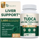 Migcopat 7-in-One TUDCA 补编,3650mg 配有牛奶硝酸盐、NAC、Alpha Lipoic Acid、Dandelion Root、Bile Salts TUDCA 配有 Liver Cleanse Detox & 维修、Bile Flow和消化支持 - 120 Capsules