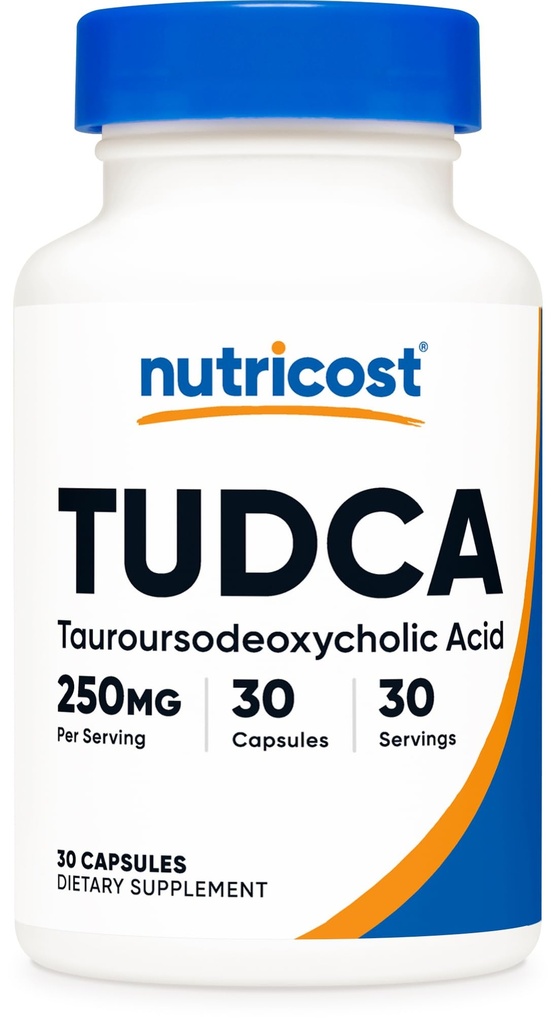 营养成本 Tudca 250mg, 30 Capsules (Tauroursodeoxycholic Acid) - Gluten Free, 非GMO