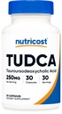 营养成本 Tudca 250mg, 30 Capsules (Tauroursodeoxycholic Acid) - Gluten Free, 非GMO