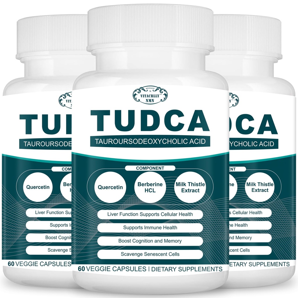 2200MG TUDCA 肝脏补充剂 - Bile 盐类补充剂 肝脏解毒剂和清洁剂, Gallbladder Cleanse, 消化卫生 180 Capsules
