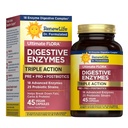 更新生命极乐植物消化酶 配有亲生药和预生药 医生 配制 45 Vegan Capsules 配制的易燃气, Bloating & Discomfort 配制乳品、大豆和Gluten免费补充品