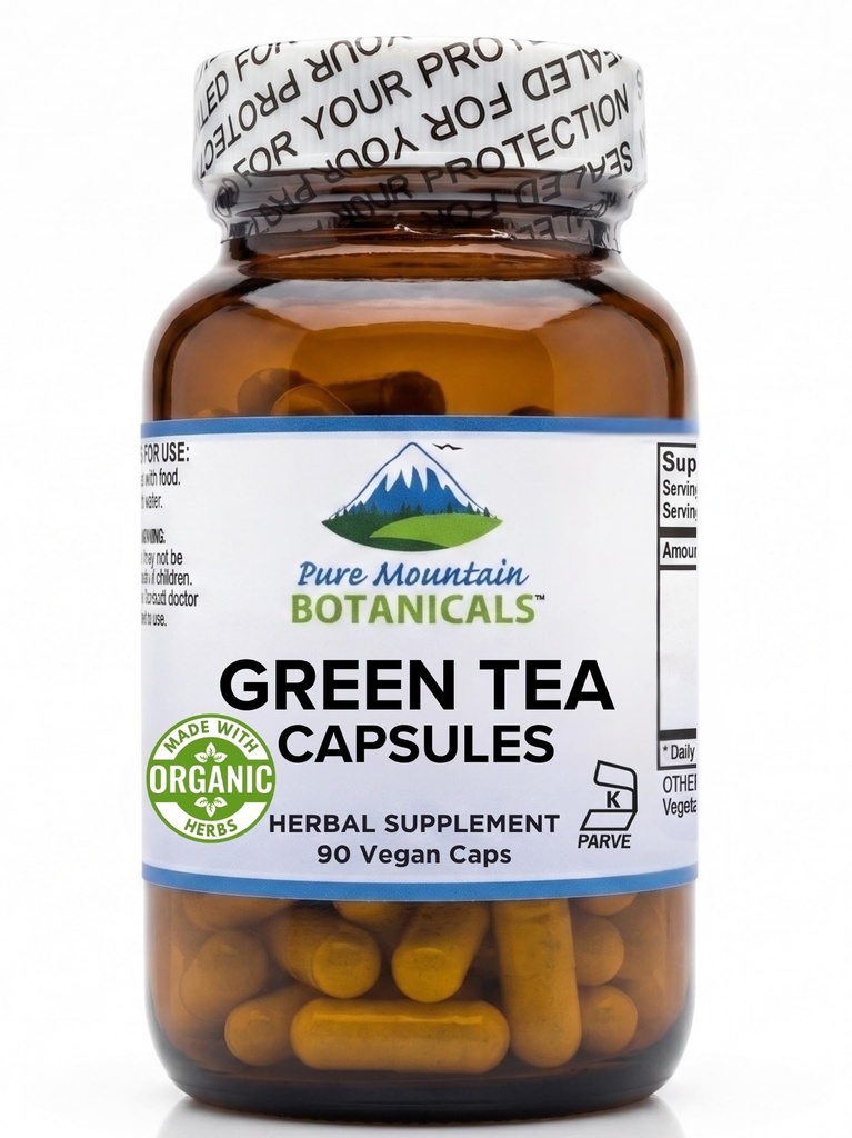绿色茶囊 - 90 科舍·维根帽,带450mg有机全谱和纯绿色茶叶提取器