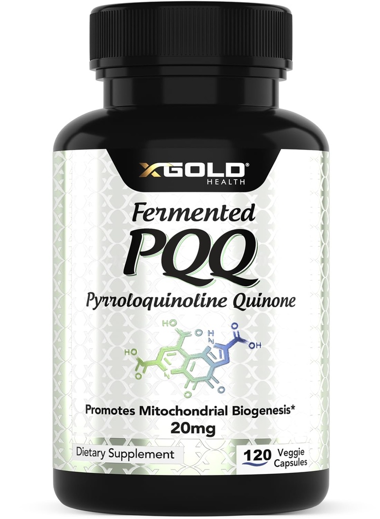 发酵PQQ(99.7%+)纯度 – Mitochondrial Support, Energy Boost, Heart & Brain Health, Better Sleep – Non-GMO 补充