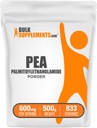 bulk Assupports.com 棕榈酰乙酰胺粉末 - Pea Assupport, 棕榈酰乙酰胺用于免疫支持 - Gluten Free,每服600mg,500g(1.1磅)(包1)