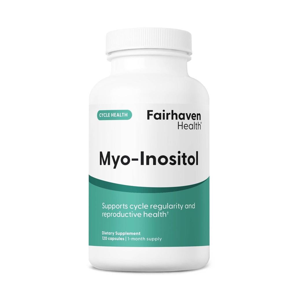Fairhaven Health Myo-Inositol Supplement for Women and Men | Vitamin B8 2000mg | Vegan Inositol Powder Capsules | Gluten, Dairy and Soy Free | 120 Inositol Capsules