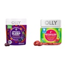 OLLY Immunity Sleep Gummy 60 Count & Metabolism Gummy Rings 30 Count Bundle