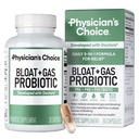 物理学家的CHOICE Bloat & Gas Probiotic 5-in-1 主动支持+ Daily Relief - Digestion & Gut Health - 草药,消化酶,Post & Prebiotics - 成人的气体 Relief - 女性和男性 - 30cmt