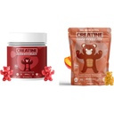 Creatine Monohydrate Gummys Bundle – 草莓和桃仁 – 5000mg 人均服务 – 无糖,无糖和无糖 – Halal – 180 Gummys 总计(2×90 count) – 男子和女子 – 男子和女子