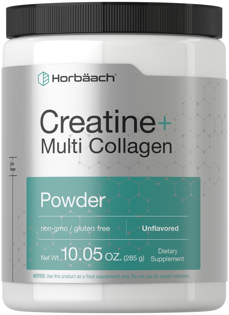 Horbäach Creatine Monohydrate Powder 配有Collagen和L-Taurine = 10.05 oz ==========================================================================================================================================================================================================================
