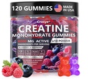 Creatine Monohydrate Gummys Complex 8000 MG for Men Women, Creatine Gummy 配有 Taurine BCAA 支持能量和肌肉力量,无糖预选补充