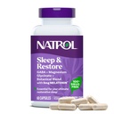 Natrol Sleep & Recovere Capsules - Calm Magnesium Glycnit, 与GABA合作的镁睡眠援助, 美拉图宁5mg, 植物混合剂, 30天供应