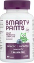 SmartyPants Men's & Women's Probiotive Gummys: 消化性健康与免疫支持的预生药物与Probiots 补充剂,Gluten Free, Vegan, Bluberry Flavor, 60 Counter (30天供应)