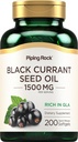 Piping Rock Black Currant种子 油软胶 Capsules → 1500mg → 200 Counter → Gamma Linolenic Acid (GLA) → Non-GMO, Gluten Free Supplement