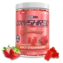 EHP Labs OxyShred Gummys - 预研Gummys & Energy Chews 配有100mg Cafeine,L-Carnitine 配有热量和元磁学支持,所有自然能量的促进器 - 草莓火焰 - 60 services