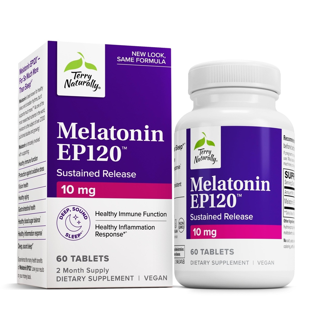 Terry Natural Melatonin EP 120 10mg -- -- 抗氧化剂睡眠支助补充剂 -- -- 健康睡眠无糖补充剂 -- -- 帮助健康老龄化和免疫健康饮食补充剂 -- -- 60块药片