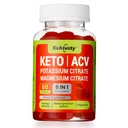 Keto ACV Gummys for Wight Lost Support, 8-in-1 Apple Cider Vinegar with B12, Electrolytes, Beet Root & Pomegranate QQ支持文摘,代谢与重量管理 QQ Keto-Friendly, 60 Gummys.