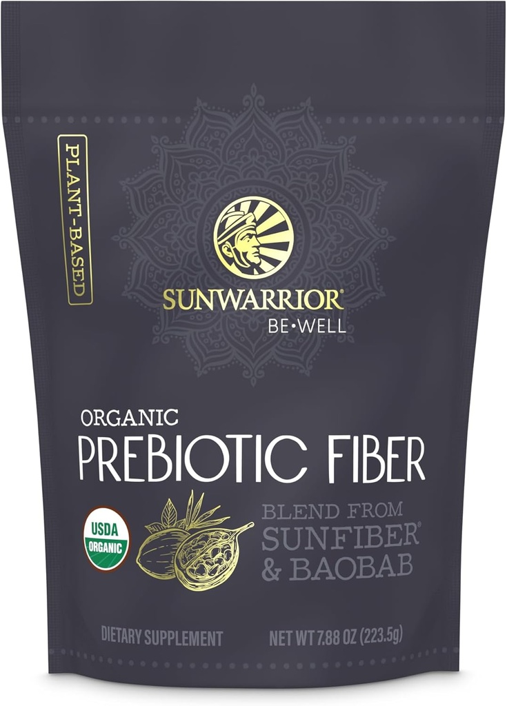 Sunwarrior Fiber 补充预生有机物 | Vegan Fiber 补充植物能量  Gu Gut 健康促进剂 纯原料  Digest Vegan & Non-GMO | 8oz Pouch (30 SRV) Be Well Entertainments for Entertainive Harmony | Vegan & Non-GMO | 8oz Pouch (30 SRV) Be Well