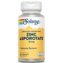 Solaray Zinc Asporotate 15mg Chelated Complex + 免疫和内分泌支持,细胞和皮肤健康公式,100 Veg Caps