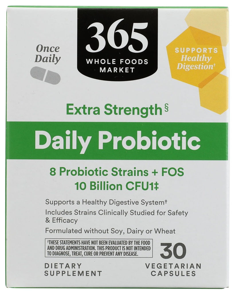 365 由全食品市场,额外力量 每日Probiotic 100亿 CNU, 30 ct