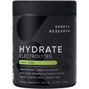 Sports Research Hydrate Jars - Sugar-Free & Naturally Flavored with Vitamins, Minerals, and Coconut Water - Supports Hydration - Lemon Lime